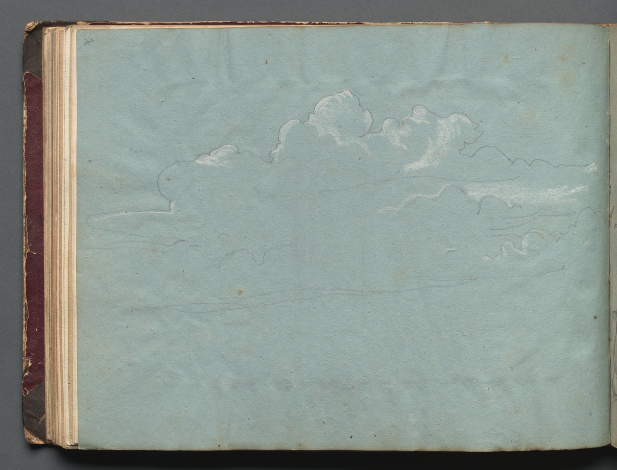 Roma ve Çevresi Manzaralı Albüm, Peyzaj Çalışmaları, sayfa 36b: Bulut Çalışması by Franz Johann Heinrich Nadorp
