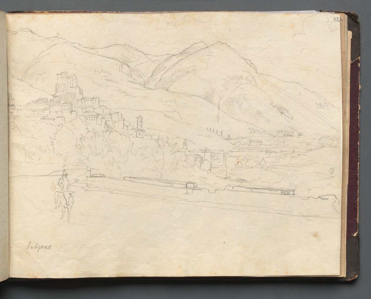 Roma ve Çevresi Manzaralı Albüm, Peyzaj Çalışmaları, sayfa 42a: Roma Manzarası. by Franz Johann Heinrich Nadorp