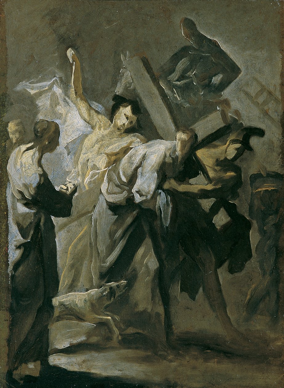 İsa çarmıhı taşır by Franz Joseph Spiegler