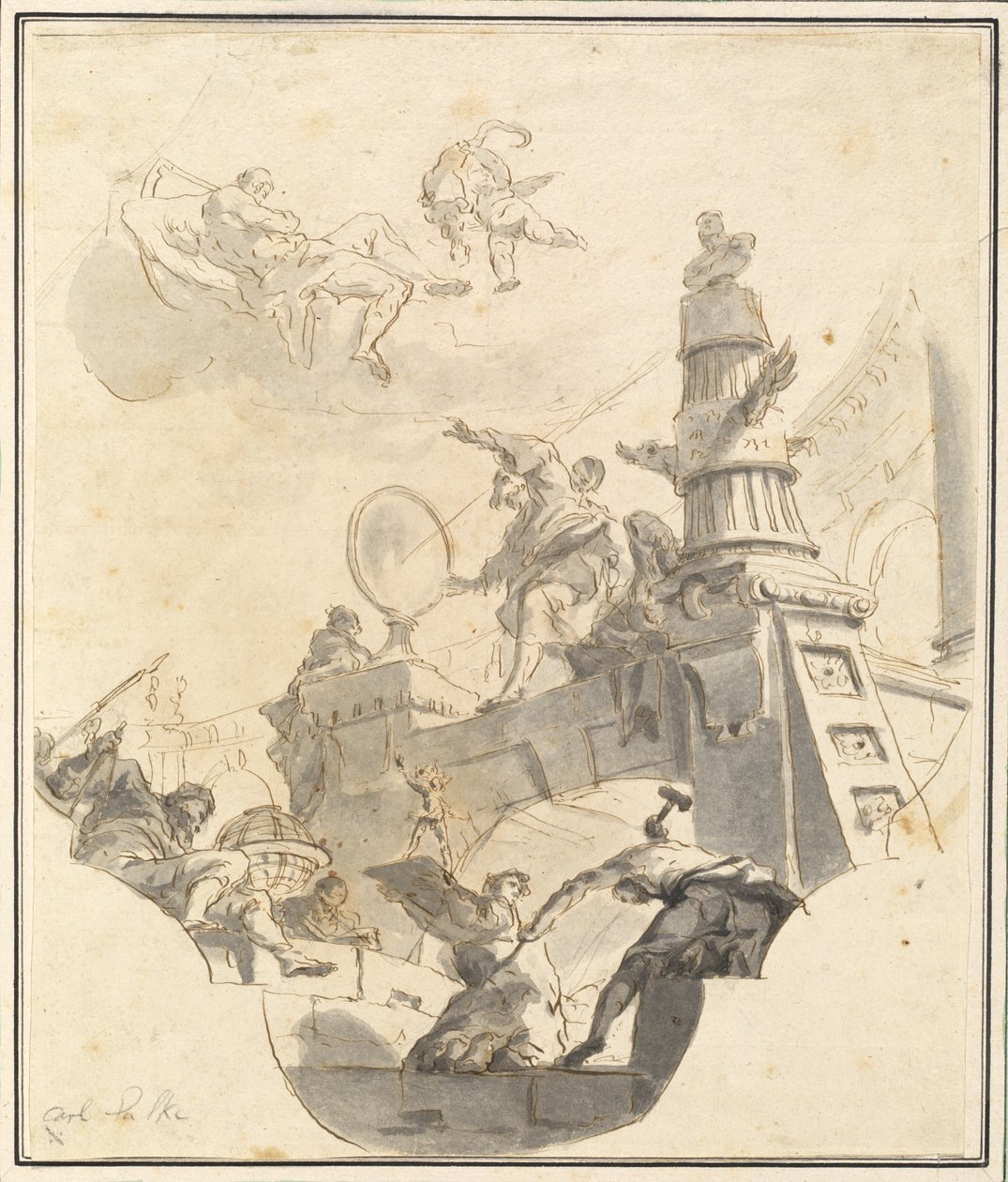 Bir Bilgelik ve Sanat Alegorisi by Franz Karl Palko