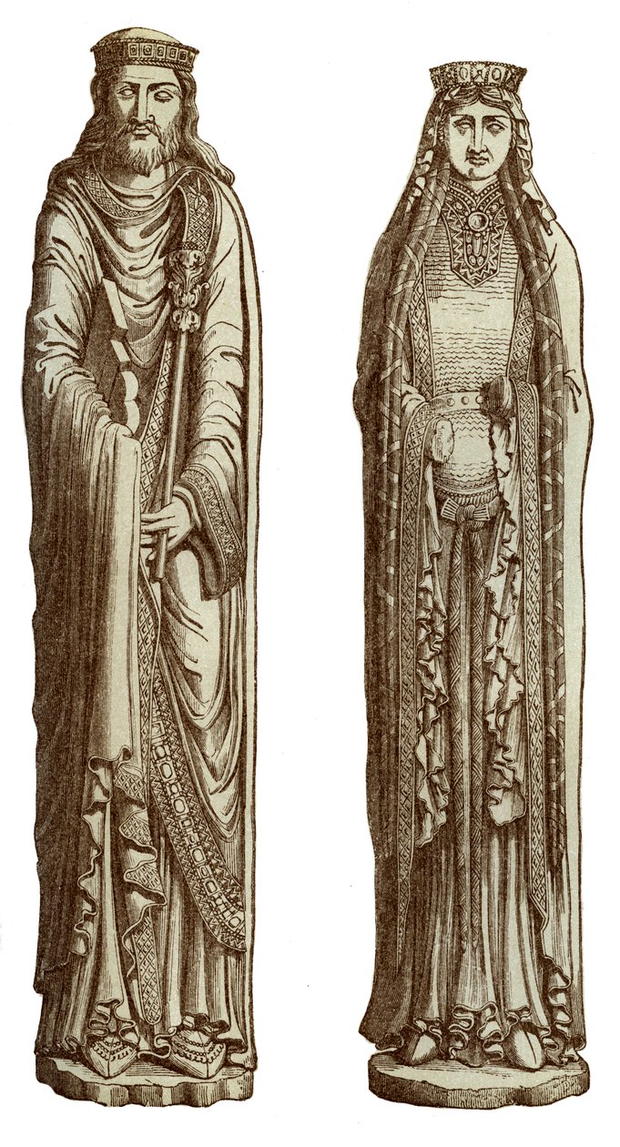 Clovis I ve Clotilde karısı, 12. yüzyıl, 1870 by Franz Kellerhoven