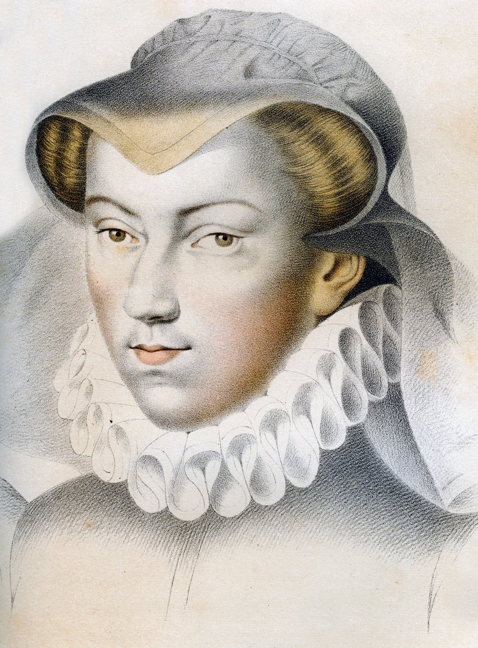 Louise de Lorraine-Vaudémont 1553-1601, 16. yüzyıl 1849. by Franz Kellerhoven