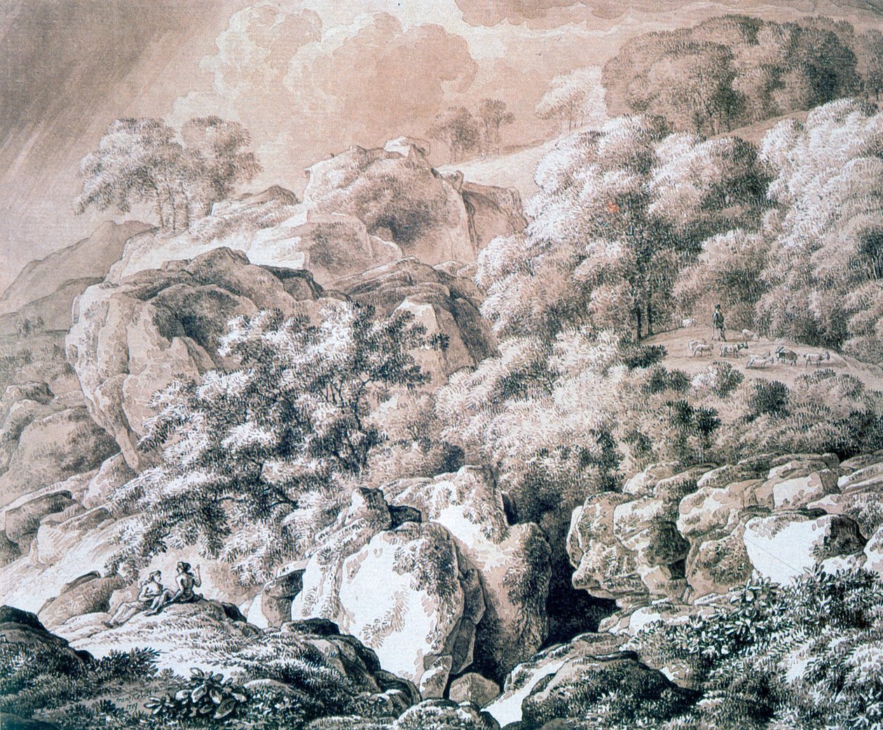 Orman Manzarası, 1799 by Franz Kobell