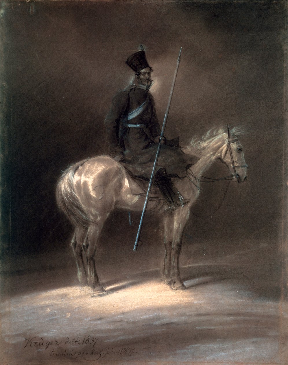 Atlı Kazak, 1837. by Franz Krüger