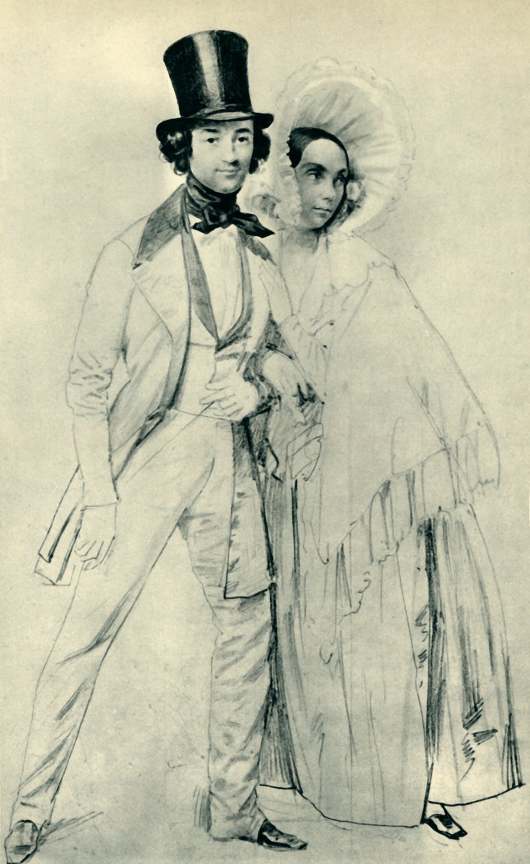 Paul ve Amalie Taglioni, 1839, 1943. by Franz Krüger