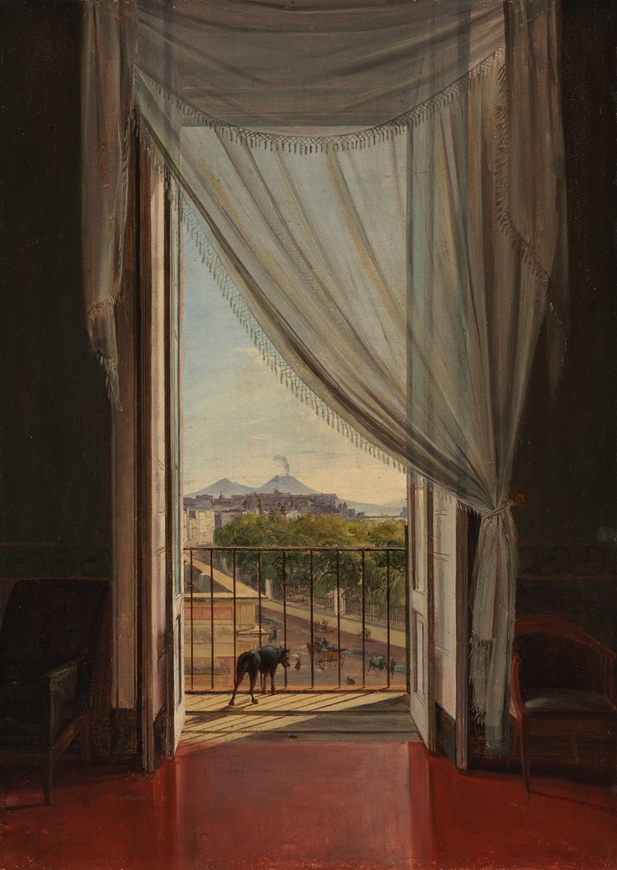 Pencereden Napoli Manzarası by Franz Ludwig Catel