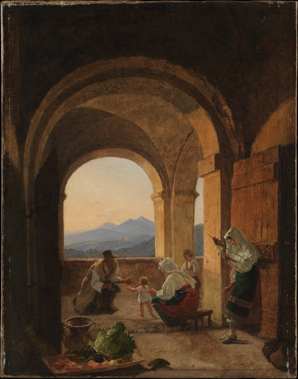 İlk Adımlar, c.1820-25 (tuval üzerine yağlıboya) by Franz Ludwig Catel