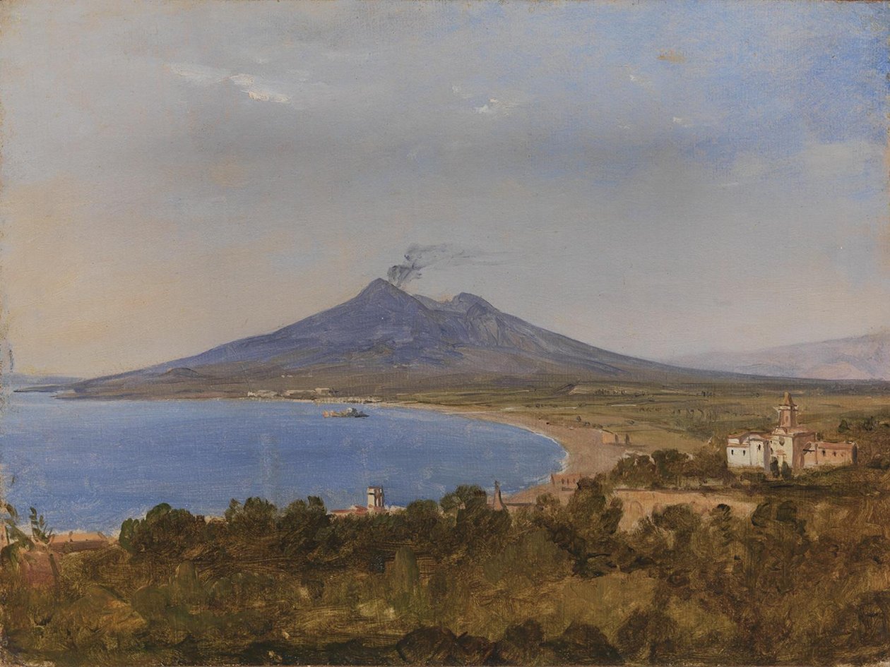 Vezüv ile Napoli Körfezi by Franz Ludwig Catel