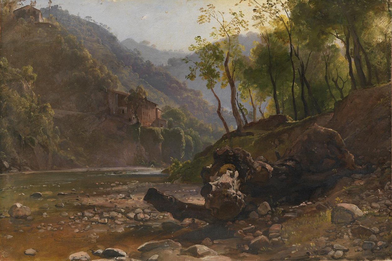 Ormanlık Bir Nehir Manzarası by Franz Ludwig Catel