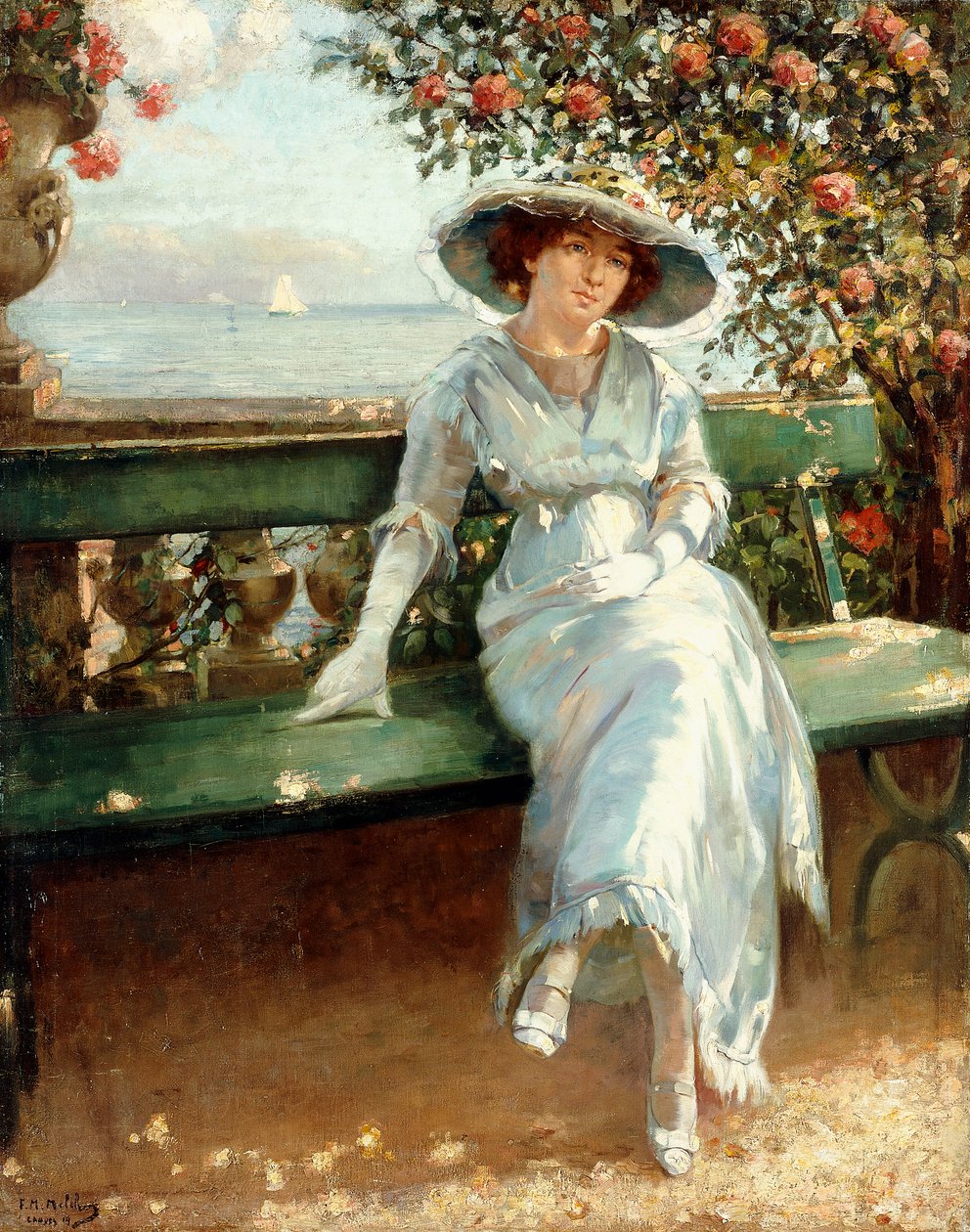 Deniz kenarında öğleden sonra, Cannes by Franz M. Melchers