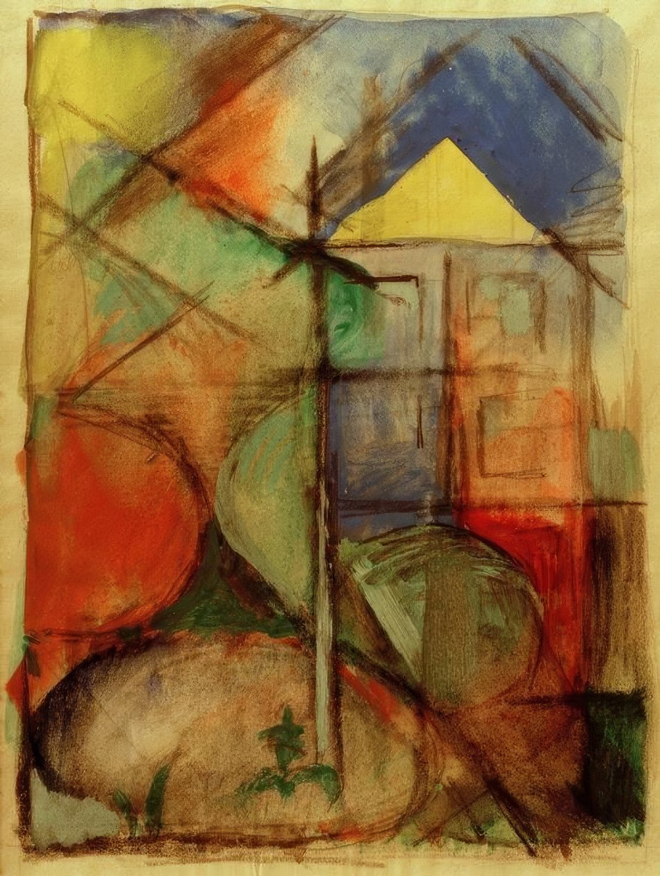 soyut kompozisyon by Franz Marc