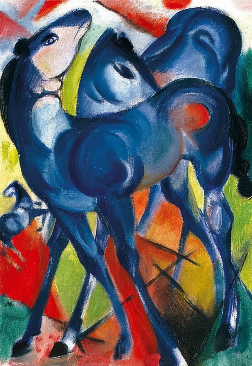Mavi taylar. 1913 by Franz Marc