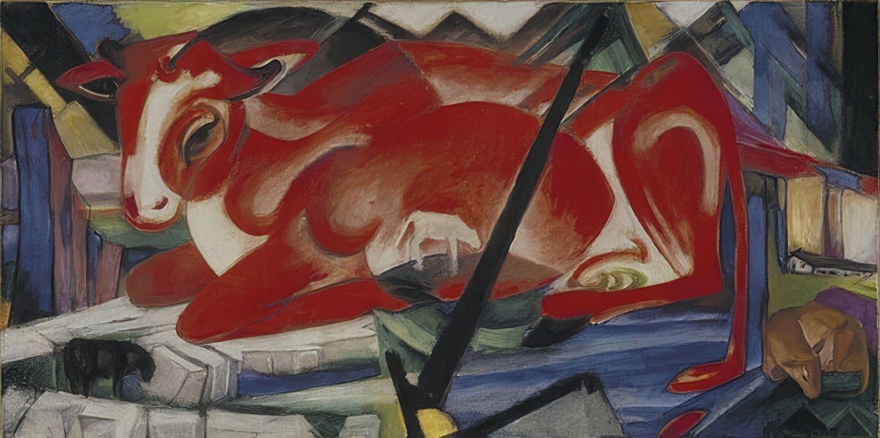 Dünya ineği. 1913 by Franz Marc