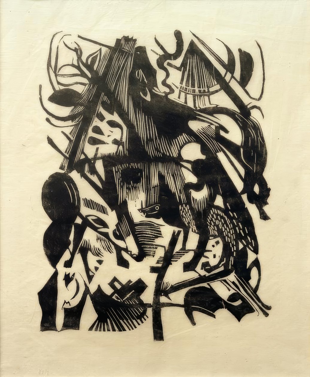 Kurtların Doğuşu by Franz Marc