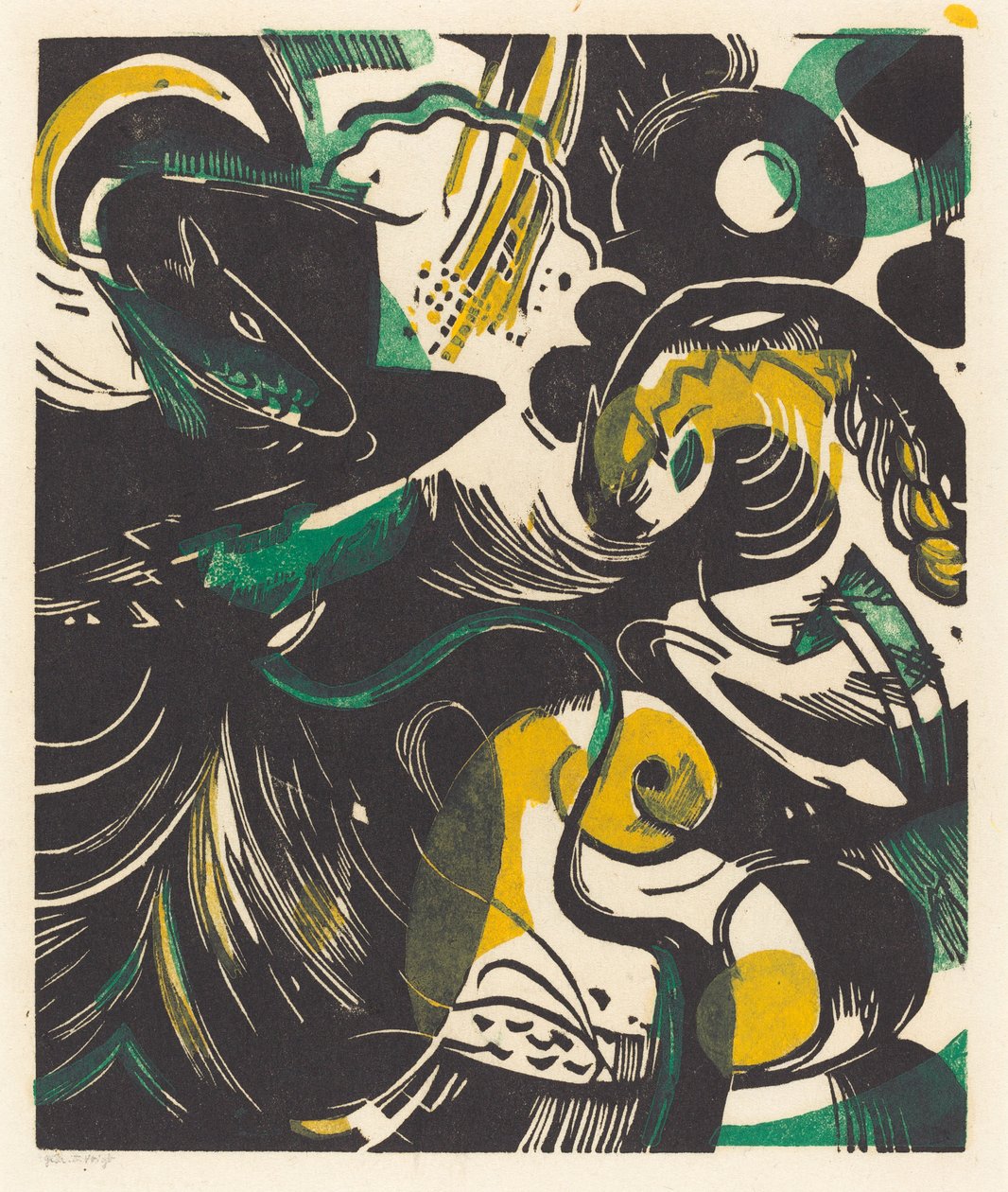 Genesis II Yaratılış Hikayesi II, 1914. by Franz Marc