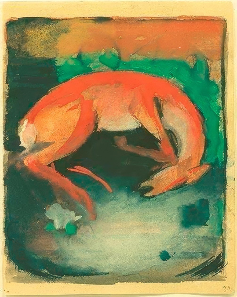 Öldürülmüş geyik by Franz Marc