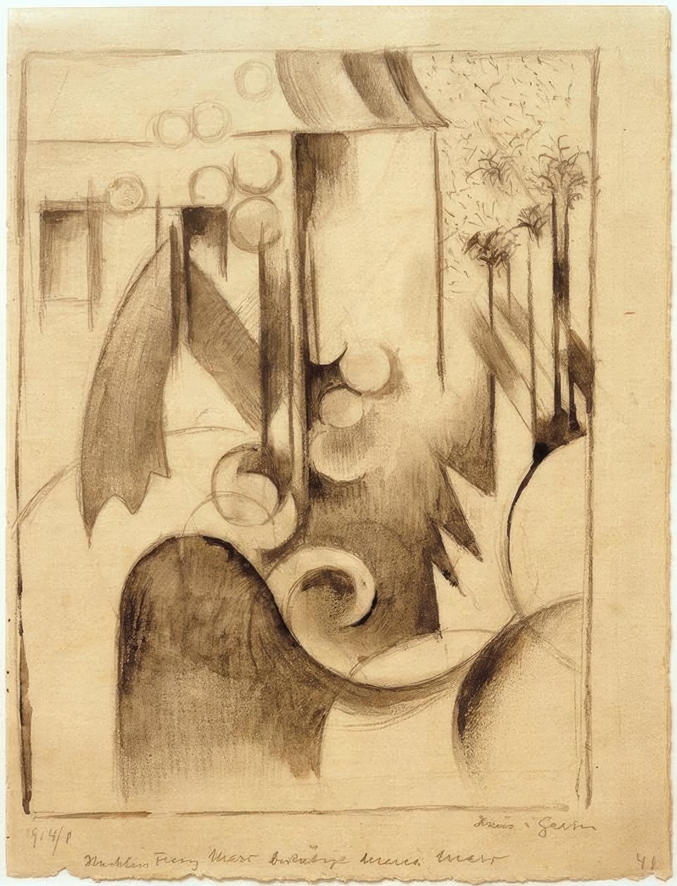 Bahçedeki ev by Franz Marc