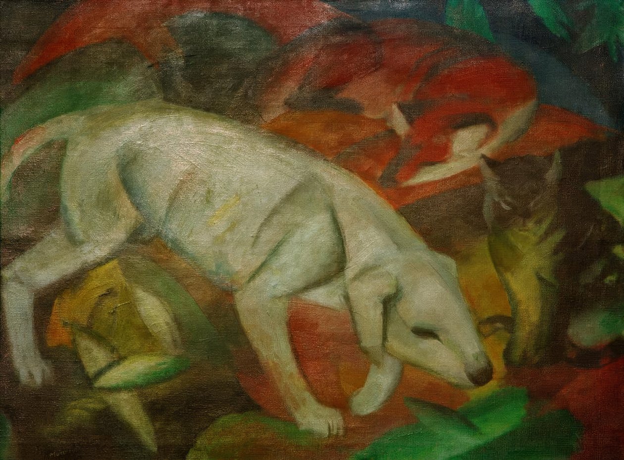 köpek, kedi, tilki by Franz Marc
