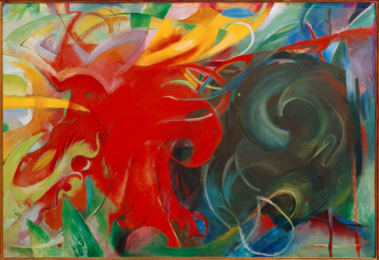 Dövüş Şekilleri (Soyut Şekiller I) by Franz Marc