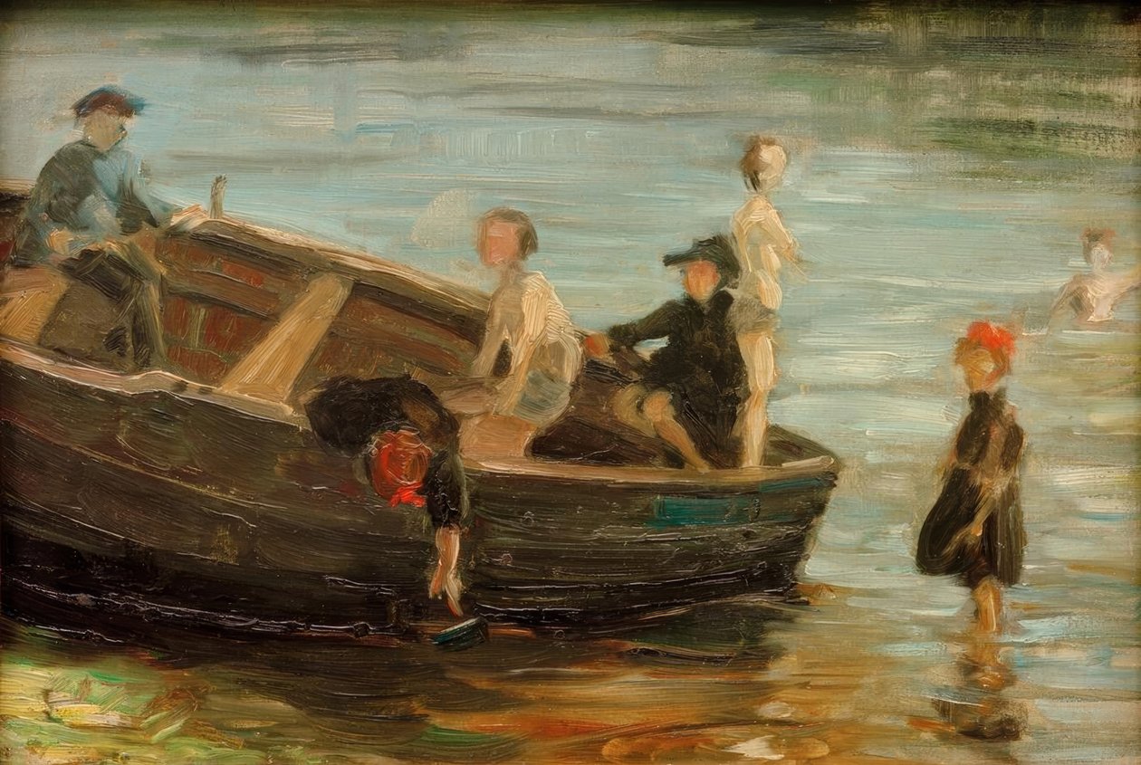 Teknedeki çocuklar by Franz Marc