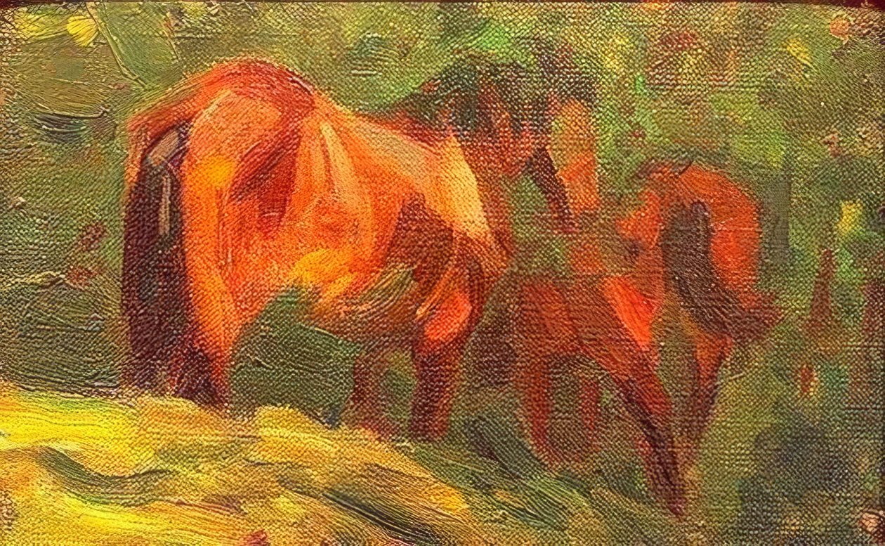 Küçük at çalışması by Franz Marc