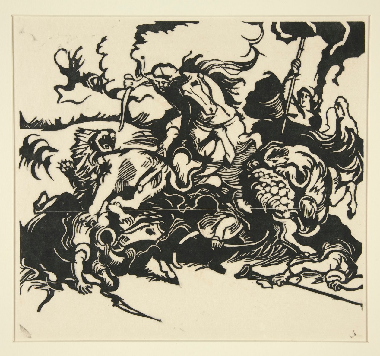 aslan avı by Franz Marc
