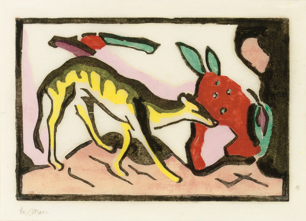efsanevi hayvan by Franz Marc