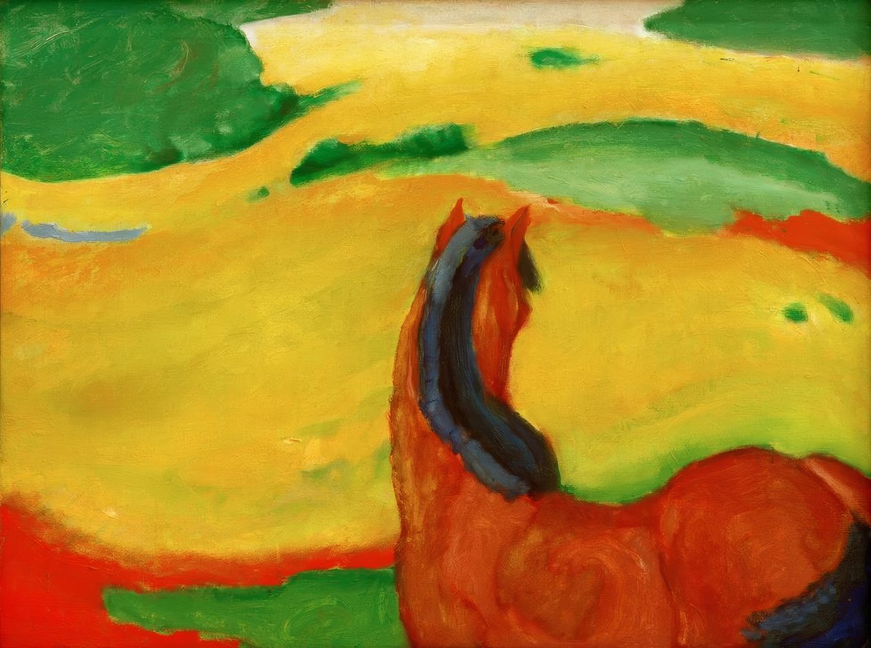 Kırsal alanda at by Franz Marc
