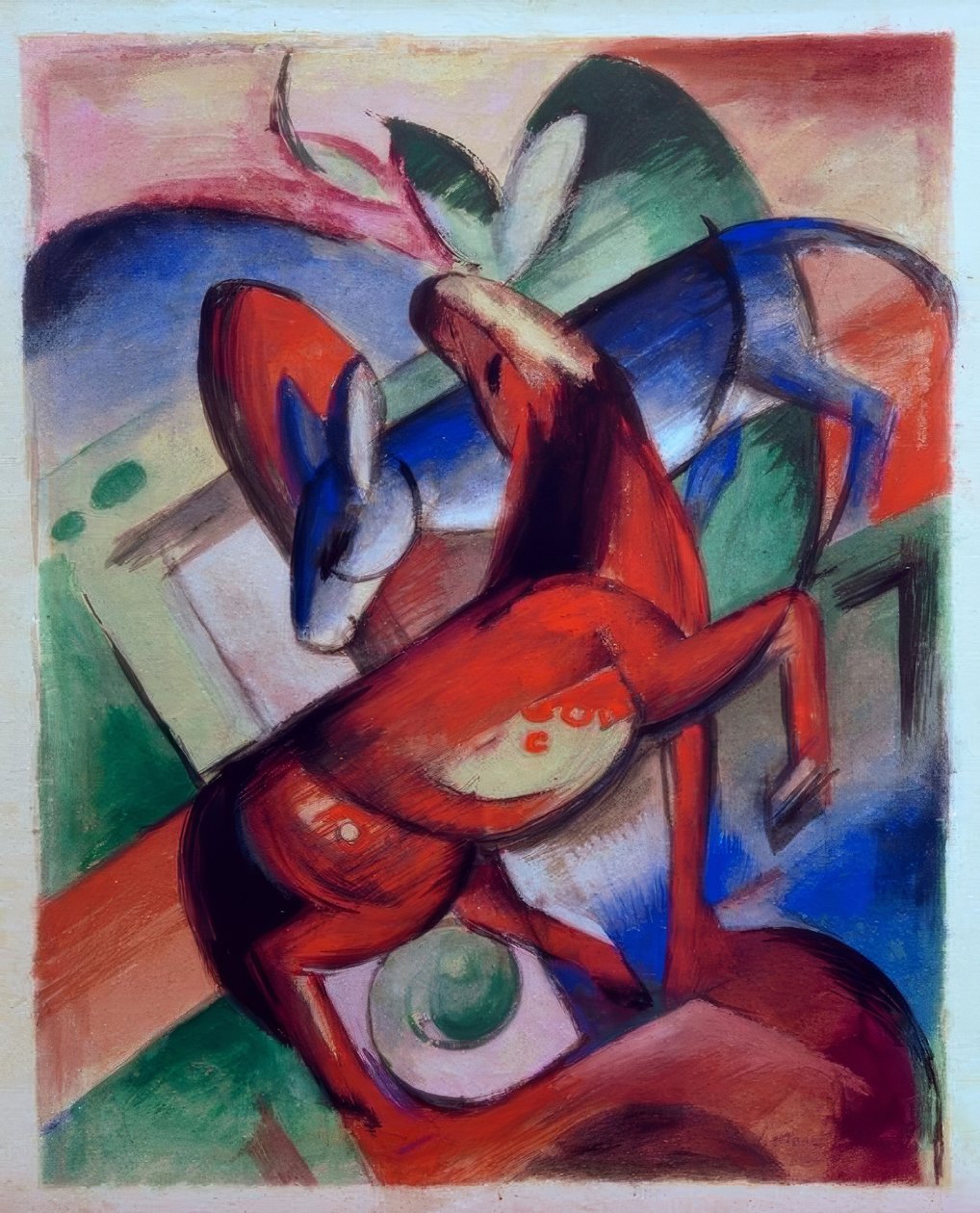 at ve eşek by Franz Marc