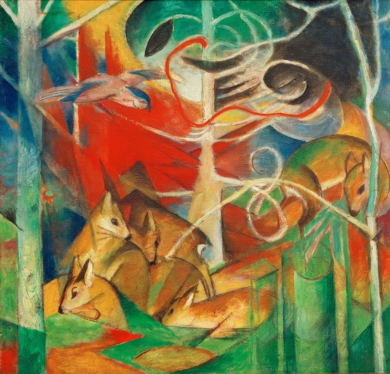 ormandaki geyik ben by Franz Marc