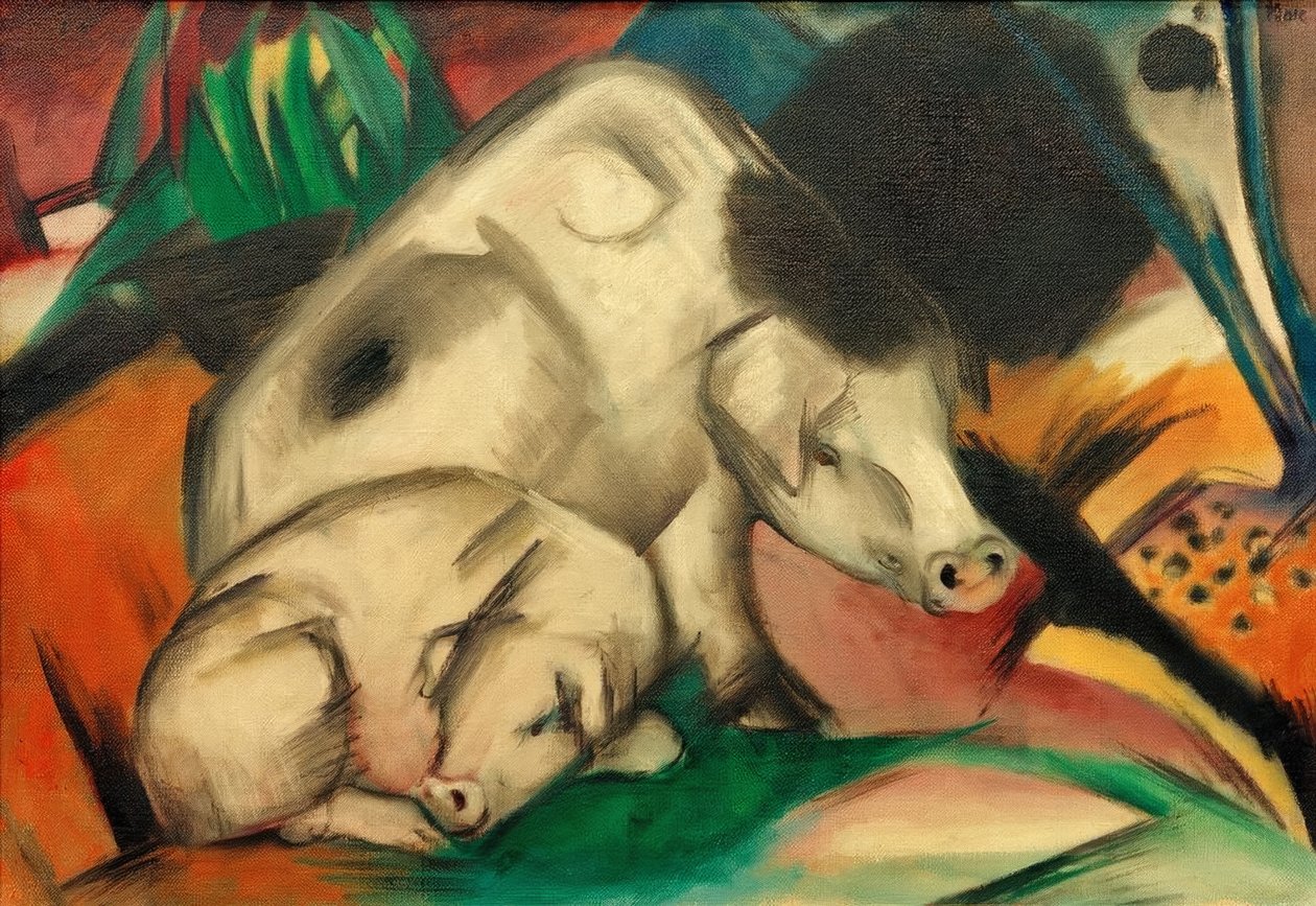 Domuzlar (anne domuz) by Franz Marc