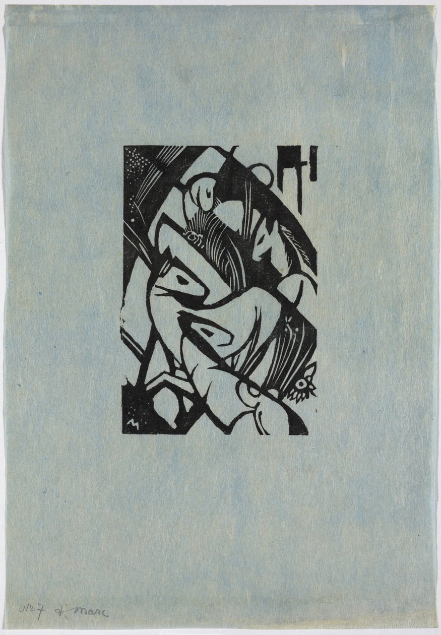 Sıçrayan atlar by Franz Marc