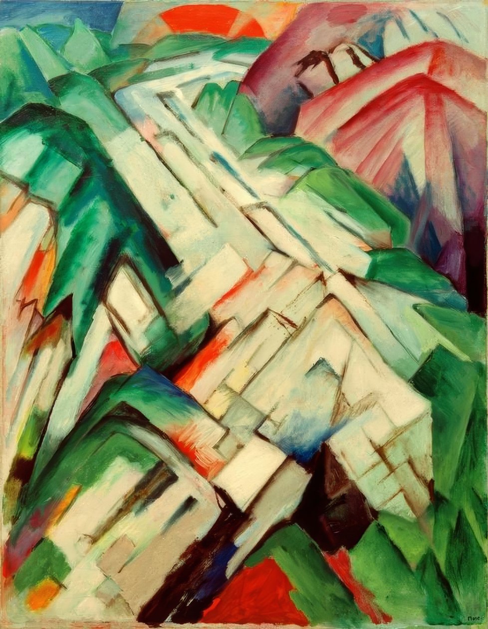 Taşlı yol (dağlar / manzara) by Franz Marc