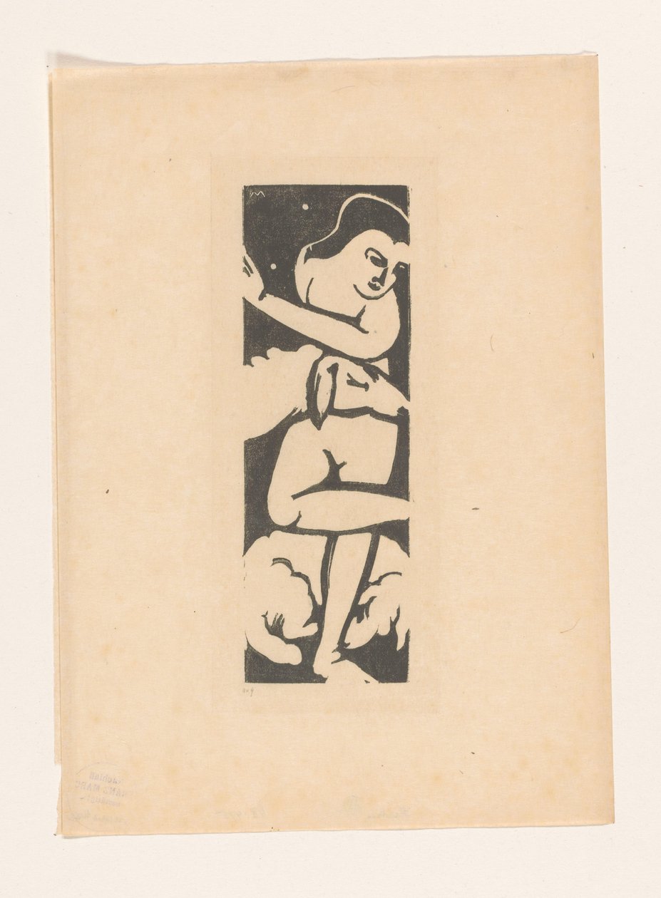 iki koyunlu kadın by Franz Marc