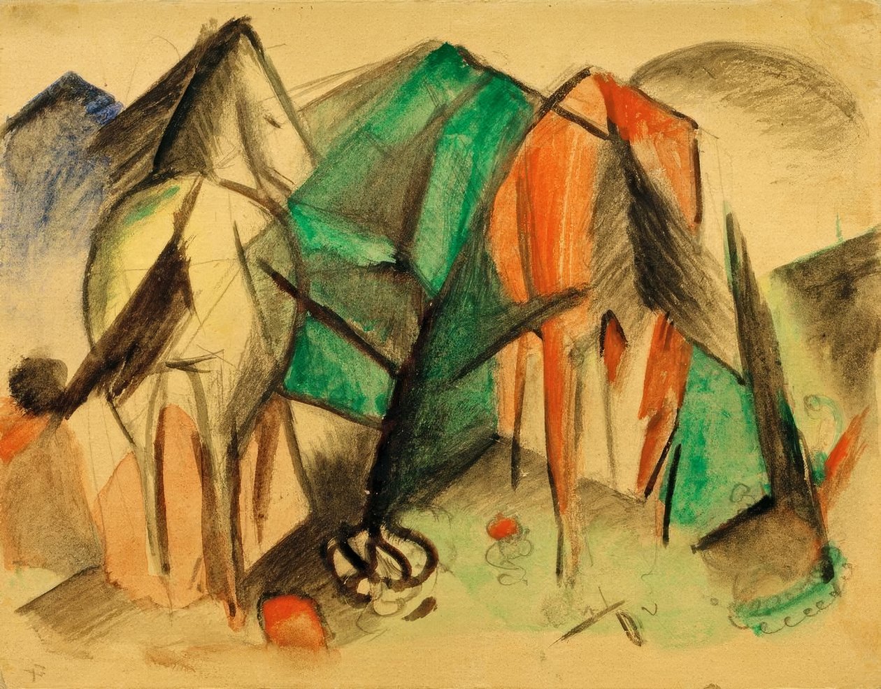 İki at by Franz Marc