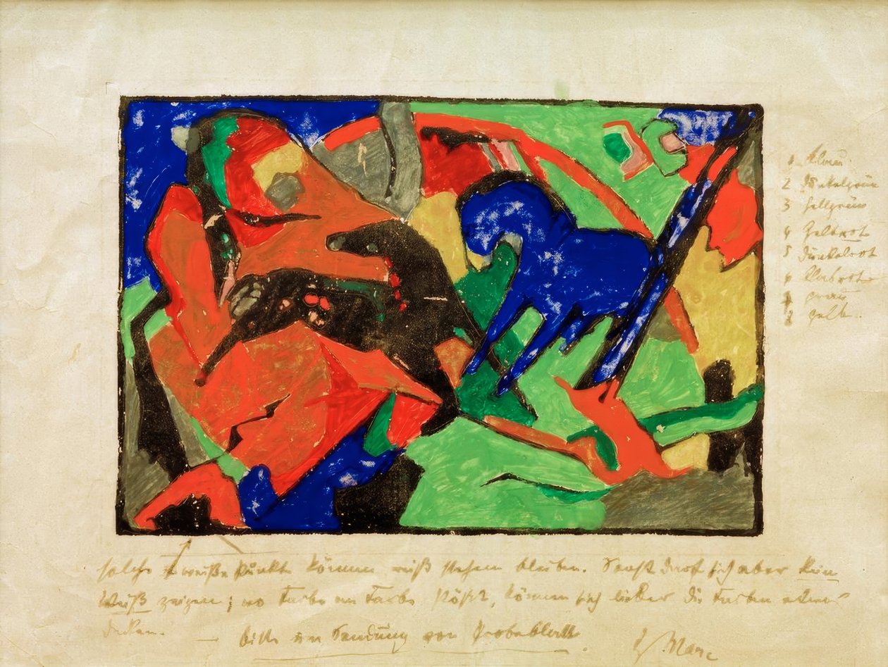 İki at by Franz Marc