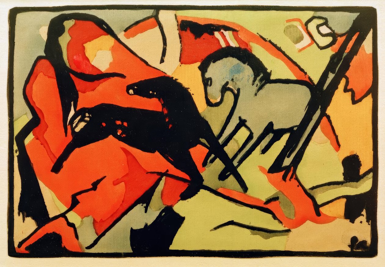 İki at by Franz Marc