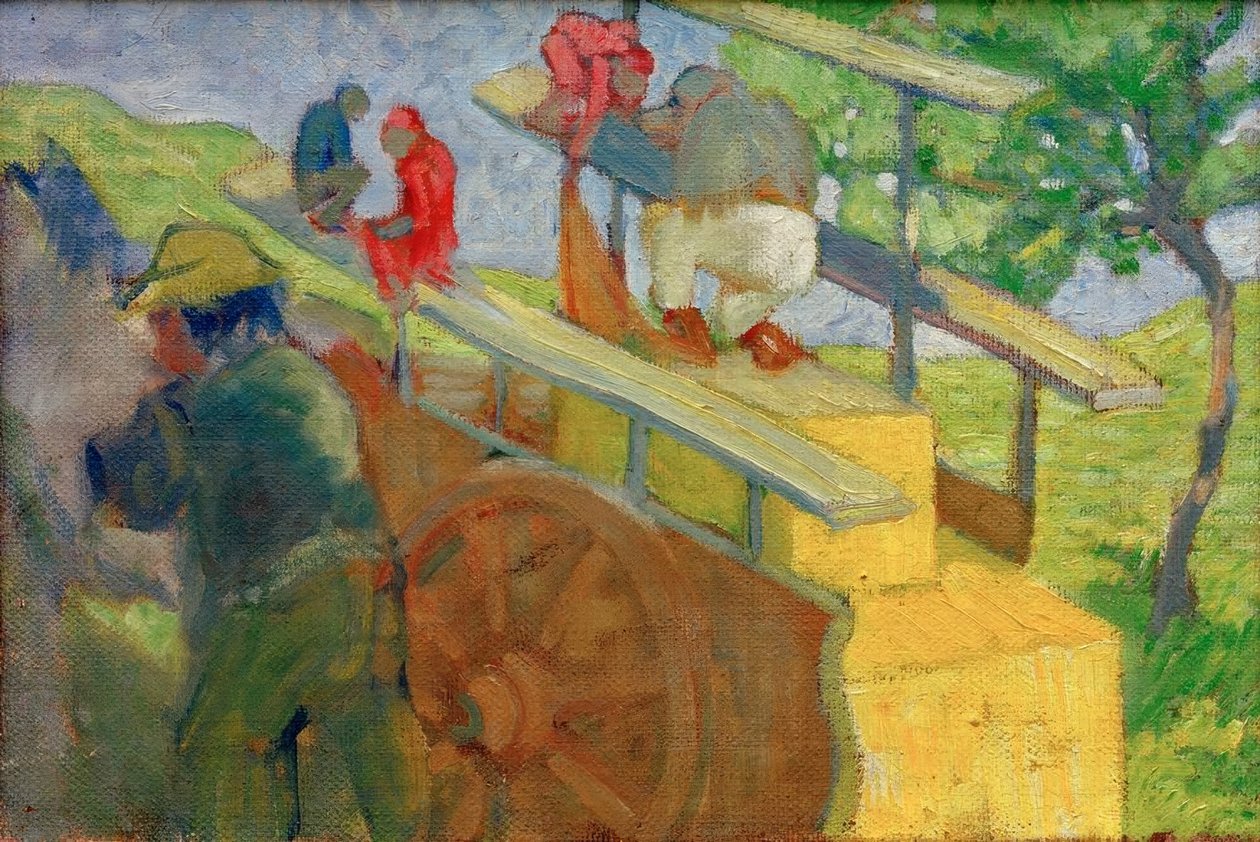 Bir araba üzerinde maymun by Franz Marc