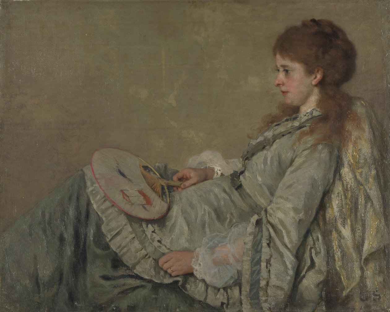 Sanatçının Karısının Portresi, 1872-1873 by Franz Otto Scholderer