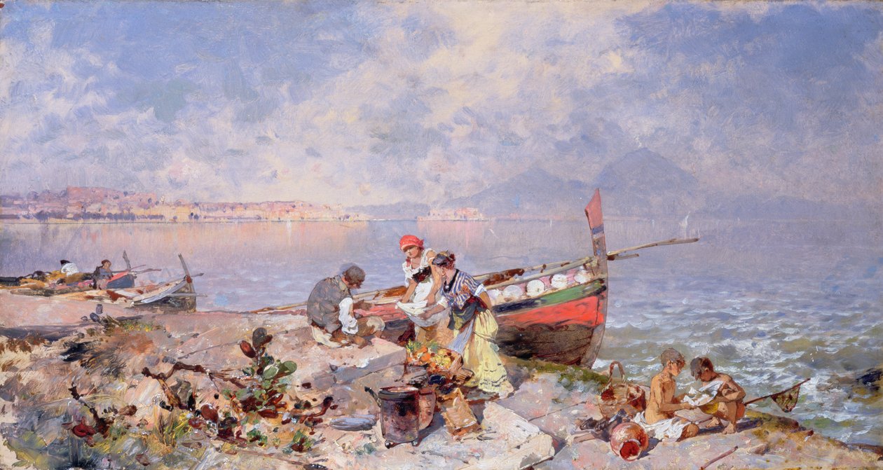Napoli Körfezi (panel) by Franz Richard Unterberger