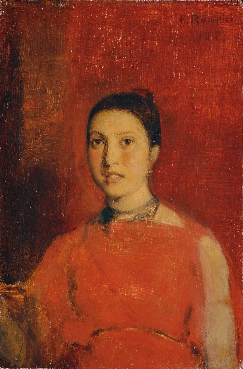 kırmızı elbiseli kız by Franz Rumpler