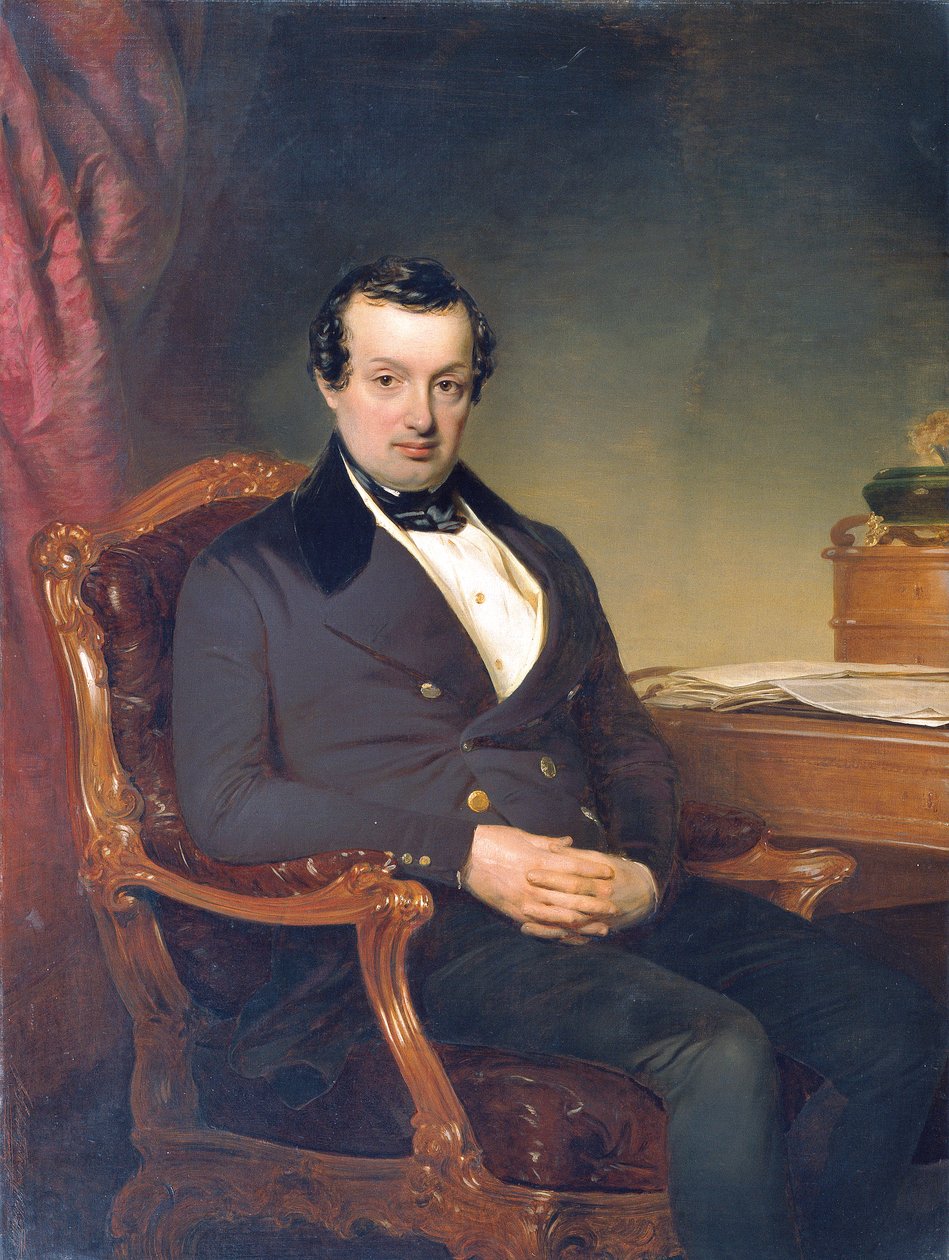 Tekstil üreticisi Hermann Todesco (1791-1844) by Franz Schrotzberg