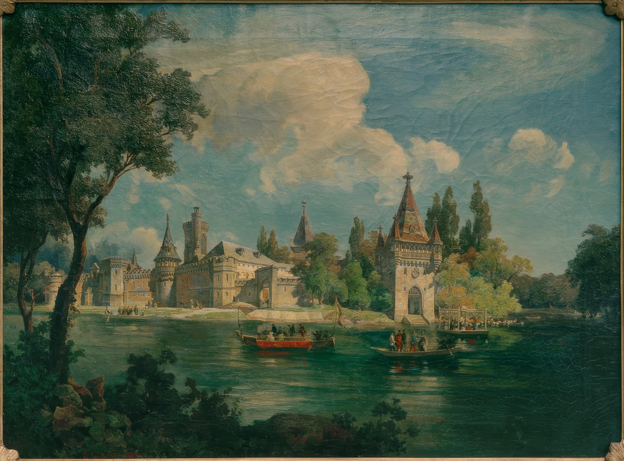 İmparatorluk tekneleri ile imparatorluk zevk sarayı Laxenburg by Franz Springer