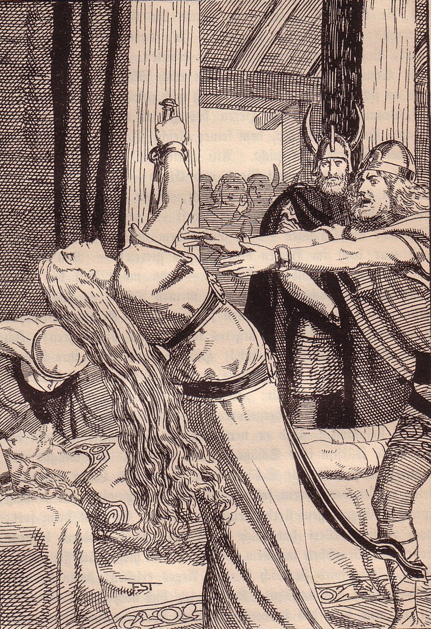 Edda: Germen Tanrıları ve Kahramanları için İllüstrasyon, Hans von Wolzogen by Franz Stassen