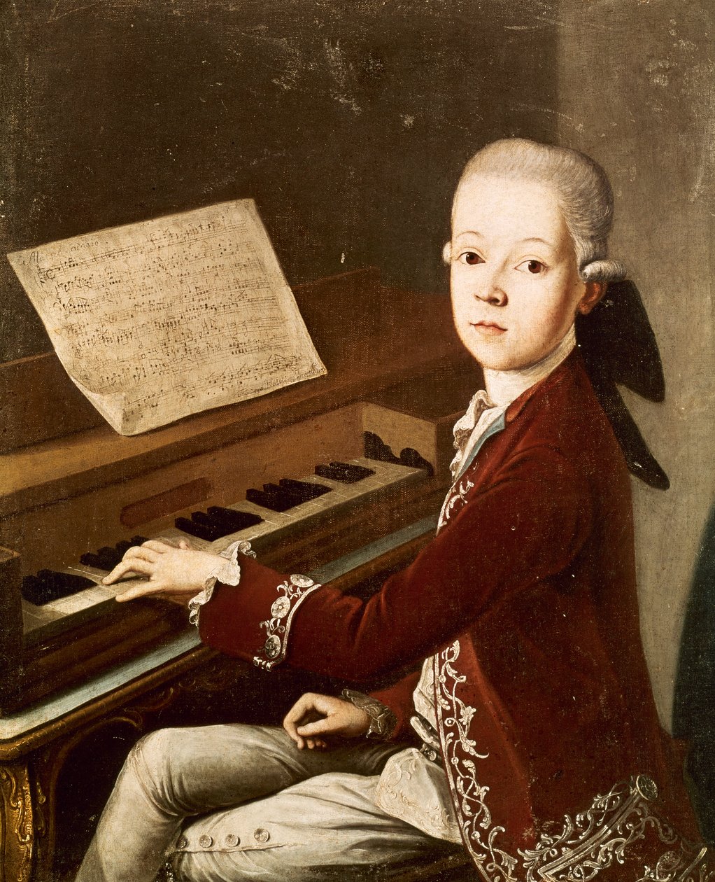 Wolfgang Amadeus Mozart, 1768 by Franz Thaddaus Helbling