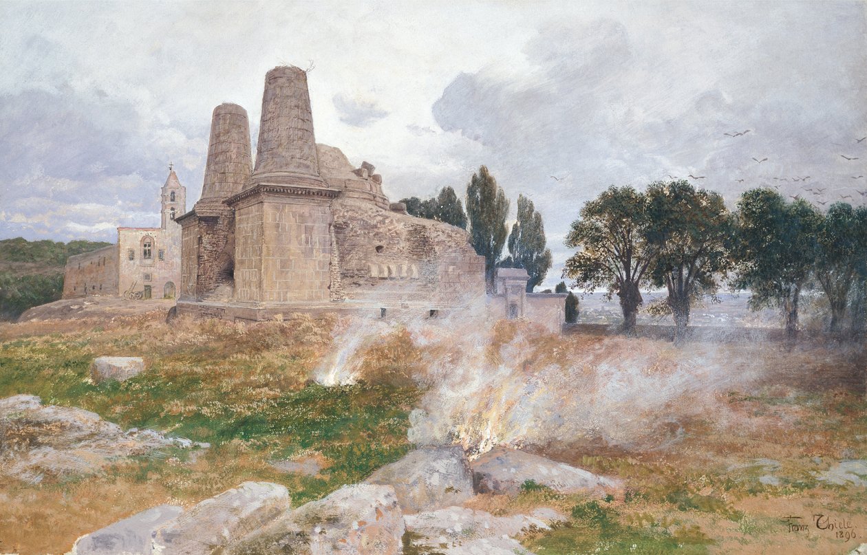 Bir Tapınağın Harabeleri, Güney Amerika by Franz Thiele