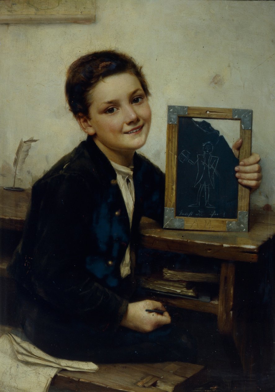 okul çocuğu, 1880 by Franz Thone