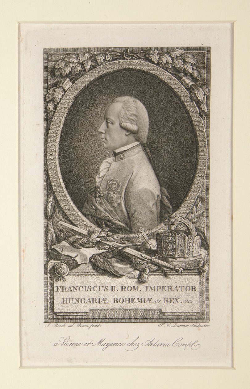 Francis II. ROM. Macaristan İmparatoru ve Bohemya Kralı by Franz Valentin Durmer
