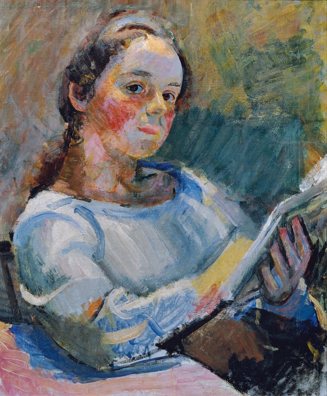 okuyan kız by Franz Wiegele