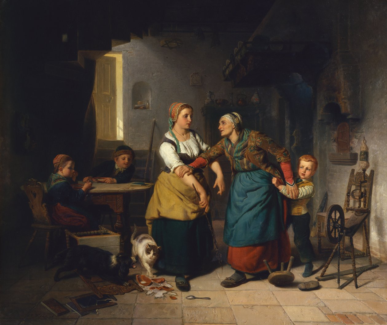 Aile Acıları (tuval üzerine yağlıboya) by Franz Wieschebrink